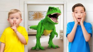 Приключение с игрушечными динозаврами