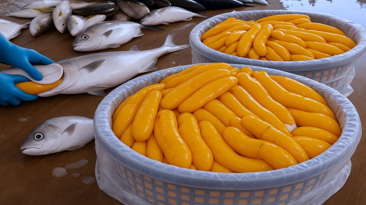 Удивительные навыки разделки кефали и обработки икры – экскурсия на фабрику уличной еды на Тайване