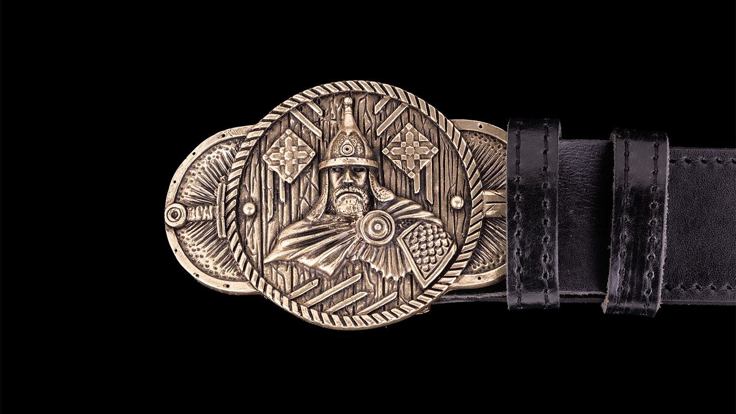 Ремень Богатырь (Латунь, натуральная кожа)