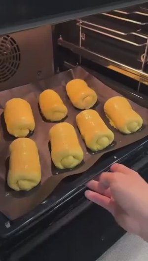 Воздушные творожные булочки с начинкой ❤️