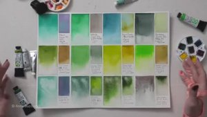 Основные оттенки зеленого для акварели 💚 Не покупайте и не смешивайте, пока не посмотрите!