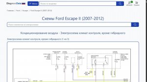 Схемы Ford Escape II (2007-2012)