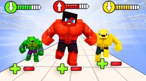 Джей Джей против Майки против Бананакида ХАЛКА ГИГАНТСКАЯ ГОНКА супергероев. Майнкрафт Мультик