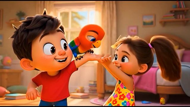 Детская песенка про веселого попугайчика