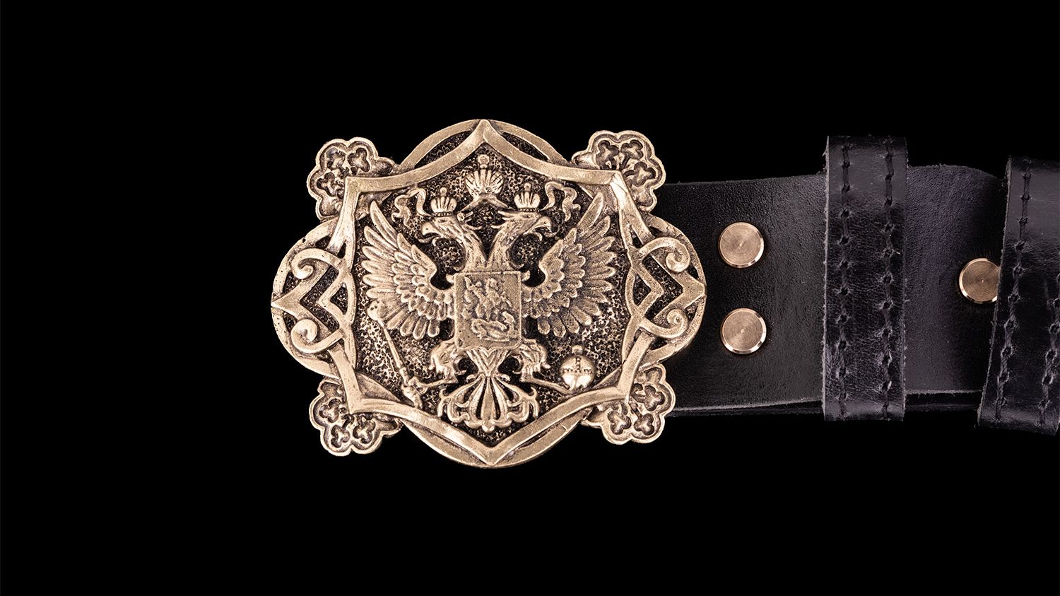 Ремень Герб (Латунь, натуральная кожа)