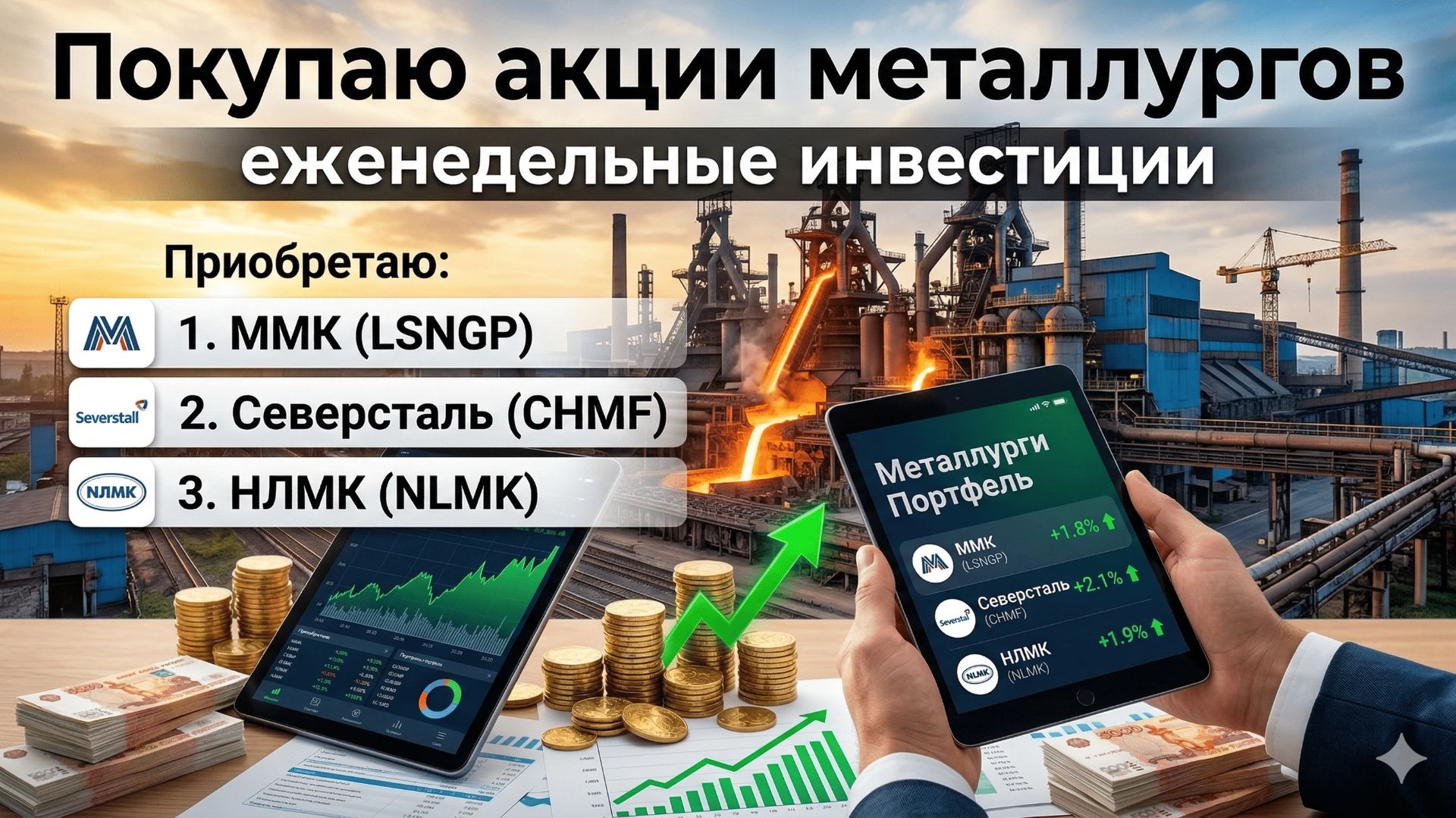 Покупаю акции металлургов: Еженедельные инвестиции 25.03.2026.