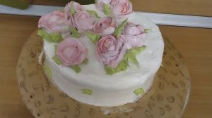 Как вам мои розочки Тортик к празднику с белково-заварным кремом!