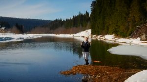 Мои первые попытки забросить мушку нахлыстом. Смейтесь от души)))