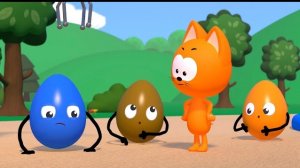 Разноцветные Яйца и Бассейны с Шариками - Котэ Геймз