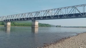 БАМ. Поезд по Бурейскому мосту