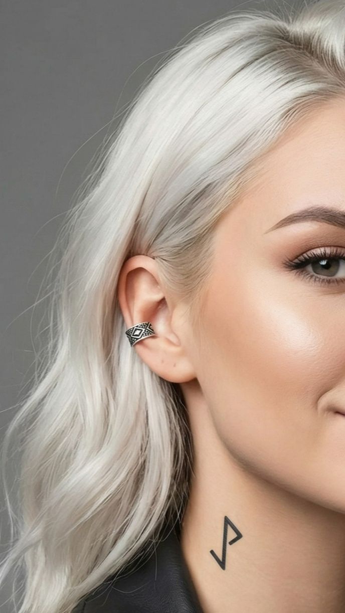 Моносерьга‑кафф "Египетские символы‑орнаменты защиты" от StarfallShop