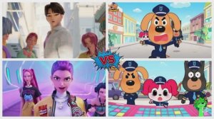 Тайлс Хоп: К-Поп Охотники на Демонов против Шерифа Лабрадора — Музыкальная Битва