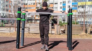 500 Отжиманий на брусьях за 17 минут, Лесенка от 1 до 10 + 200 Приседаний (нон-стоп)