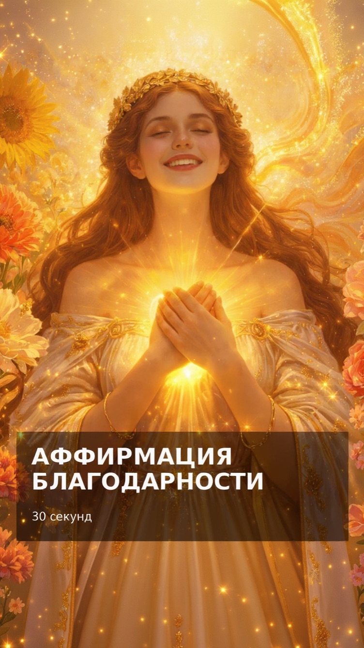 Аффирмация благодарности на каждый день