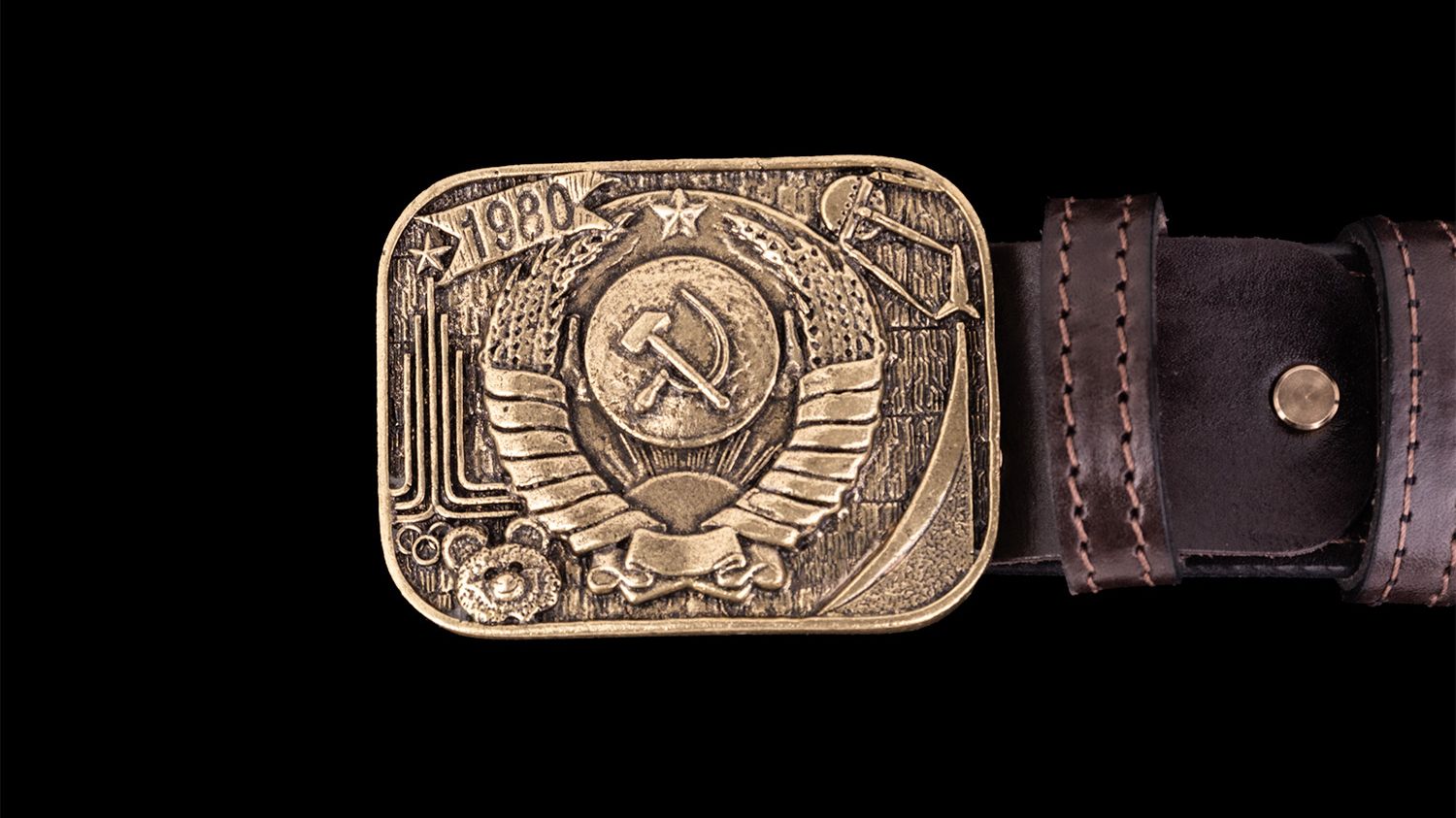 Ремень СССР (Латунь, натуральная кожа)