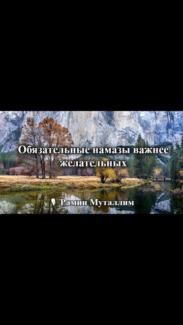 Обязательные намазы важнее желательных 🎙 Рамин Муталлим