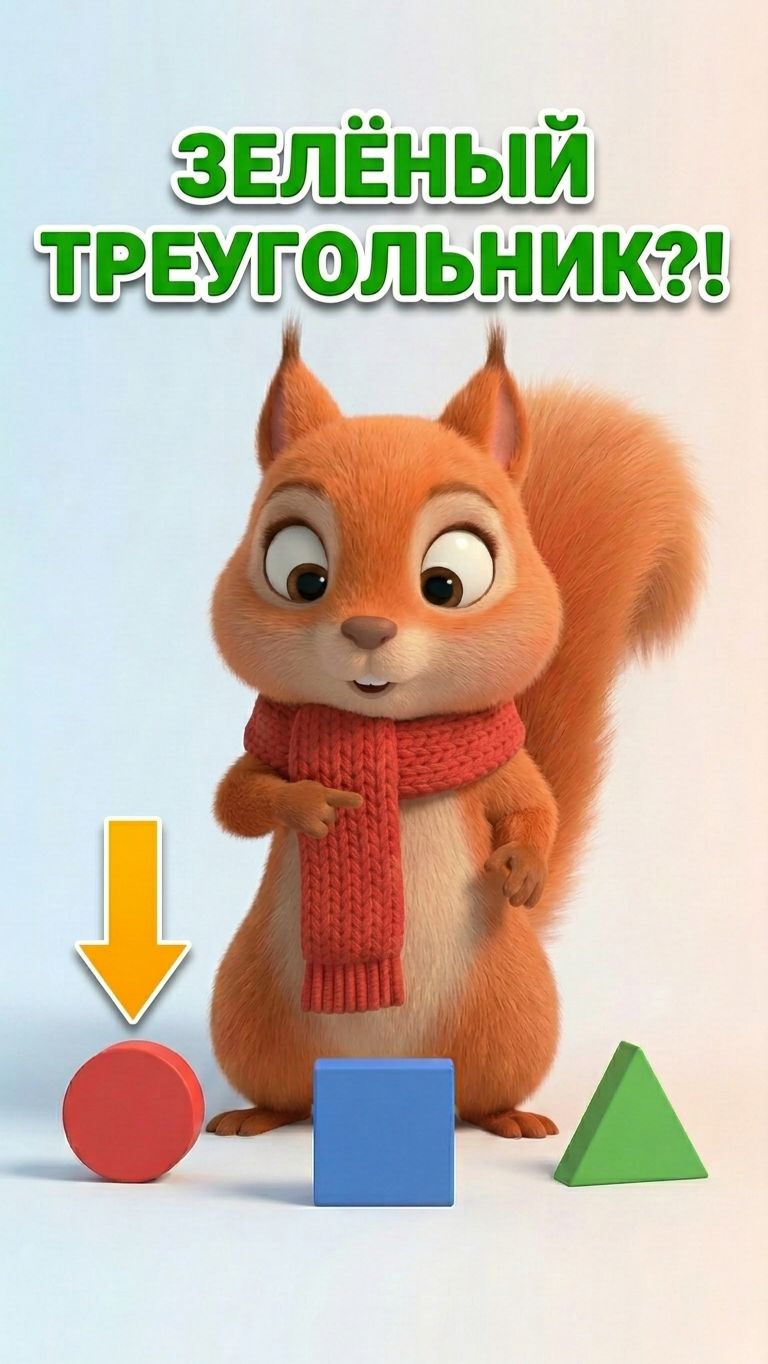 Найди зелёный треугольник!