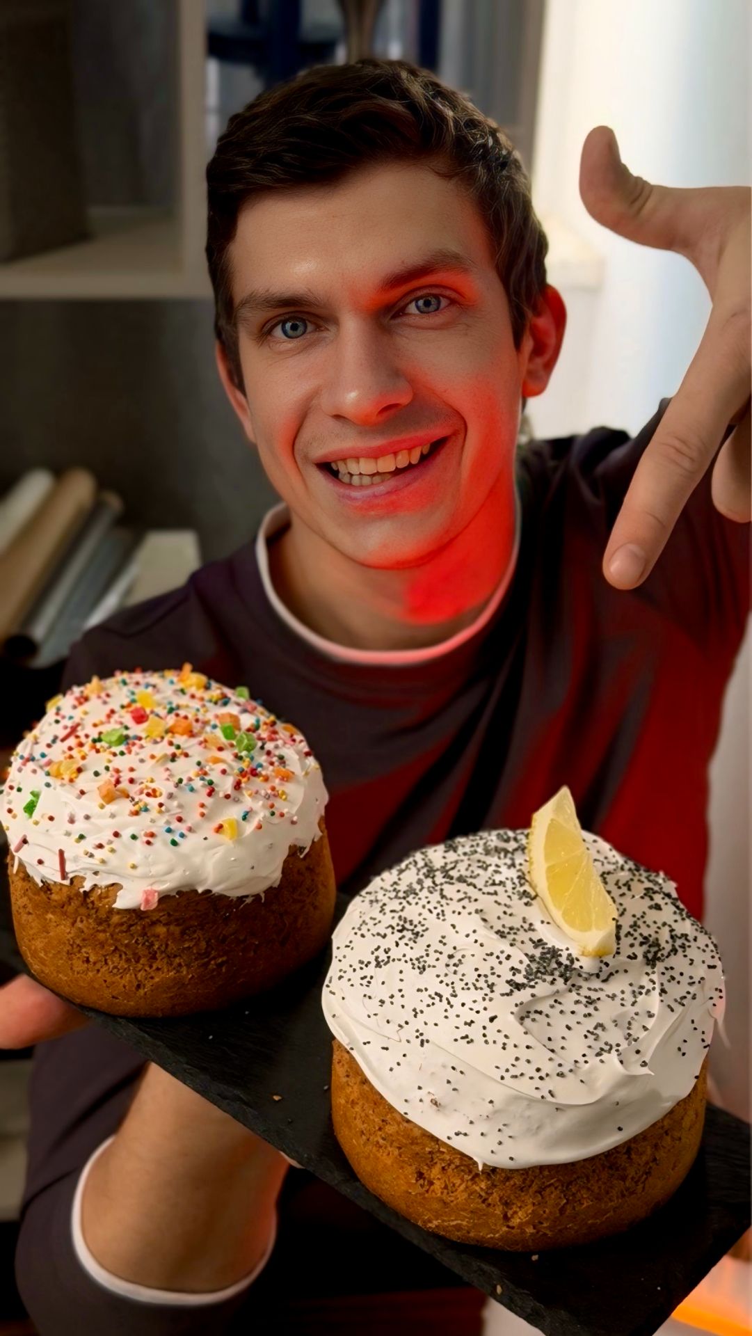 Лимонно-маковый кулич