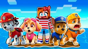 😱ВЫЖИВАНИЕ В ОКЕАНЕ на ПЛОТУ ЩЕНЯЧИЙ ПАТРУЛЬ В МАЙНКРАФТ PAW PATROL