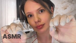 АСМР Детальный осмотр и массаж лица (близкий шепот)