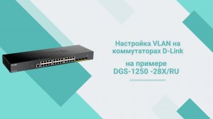 Настройка VLAN на коммутаторе D-Link DGS-1250-28X/RU