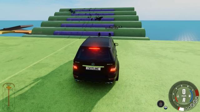 ЛЕСТНИЦА СМЕРТИ! СПУСК С ОГРОМНОЙ ЛЕСТНИЦЫ НА МАШИНАХ В BeamNG.drive