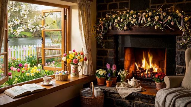 Весенний Камин. Релакс атмосфера для отдыха и сна