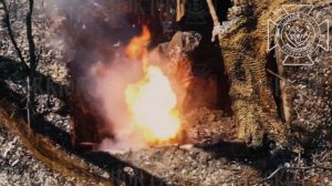 Уничтожение вражеского миномёта в Харьковской области.