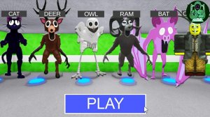 ВСЕ 99 НОЧЕЙ В ЛЕСУ ПРЕВРАЩАЮТСЯ! КОТ, БАРАН, ЛЕТУЧАЯ МЫШЬ. В ПОБЕГЕ ИЗ ТЮРЬМЫ БАРРИ #roblox