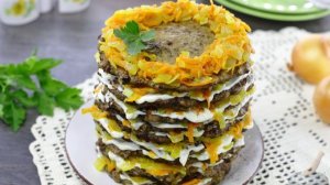 ПЕЧЁНОЧНО-МЯСНОЙ ТОРТ