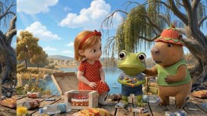 Мультфильм на экологическую тематику "Как Катя и Капибара ходили на озеро в гости к Лягушонку".