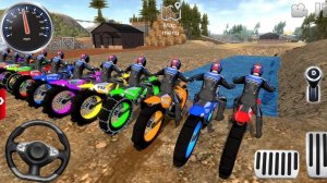 Гонка Мотоциклов Игра/Прохождение игры на мотоциклах/экстремальная гигантская речная грязь против