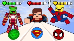 Джей Джей Супермен против Майки Железный человек против Бананакида Человека-паука. Майнкрафт Мультик
