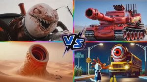 БИТВА ТИТАНОВ НА ДОРОГЕ! 🚌🚂 ЧУ-ЧУ ЧАРЛЬЗ ПРОТИВ ГИГАНТСКОГО ЧЕРВЯ И АВТОБУСОВ! Мультик Игры 🏆