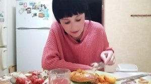 МУКБАНГ/ЛЯШКИ С КАРТОШКОЙ🤣Давно ели🤣🖐️😸🥔🍗🍗🍗🥗🥗🥗🥗🥗🥗🍖🍗🍞🍹