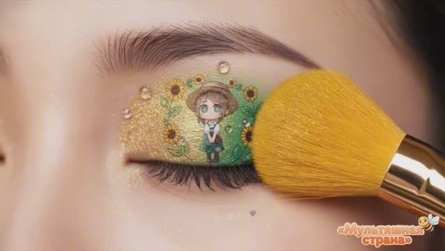 АСМР макияж. Залипательный мультяшный макияж.