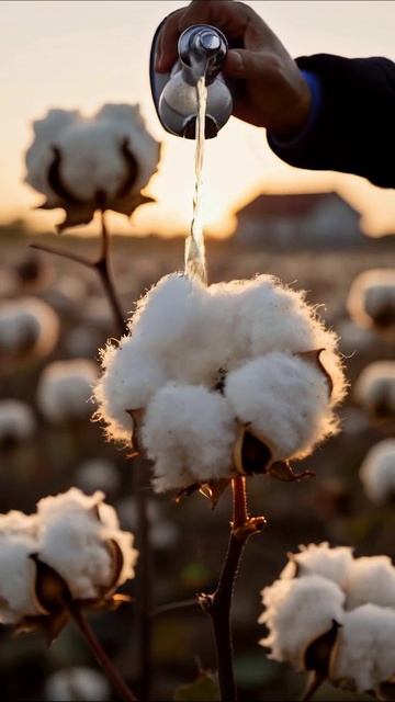 Красота хлопковых полей на закате #природа #хлопок #закат