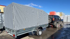 Отгрузка одноосного прицепа для снегохода и квадроцикла 3,5 на 1,5! Трейлер-Чеб