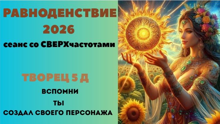 Равноденствие 2026.Сеанс со СВЕРХчастотами. Творец 5D вспомни Ты создал свою реальность.