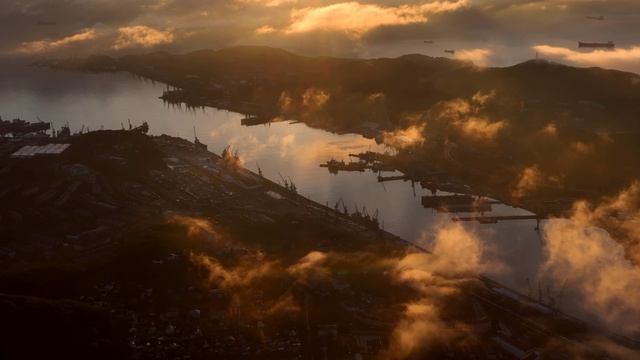 выше облаков (рассвет на озере Рица) и над городом Находка