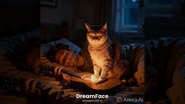 Кот играет на гитаре смотреть онлайн