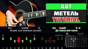 🎸 ДДТ – "Метель" на гитаре: полный разбор (ритм + соло) ❄️🎶