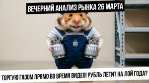Вечерний анализ рынка 26 марта. Газ и нефть идут вверх! Рынок РФ слабеет. Рубль укрепляется!