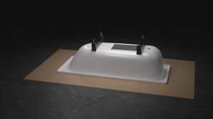 Установка опорной подставки ванн производства ВИЗ