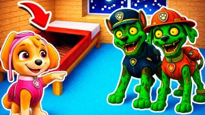 СКАЙ НАШЛА СЕКРЕТ ГОНЩИК МАРШАЛ ЕХЕ ЩЕНЯЧИЙ ПАТРУЛЬ  ЗОМБИ АПОКАЛИПСИС в МАЙНКРАФТ МУЛЬТИК