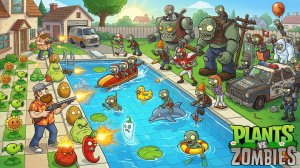 Зомби против растений PvZ Fusion 3.5 Фьюжн Plants vs Zombies Растения против Зомби Битва