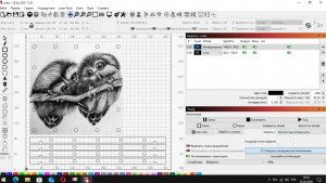 Размещение отверстий по периметру картины в программе LightBurn