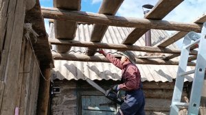 Опять ломаем! Сносим навесы во дворе. Деревенские дачники. Купили дом в деревне.