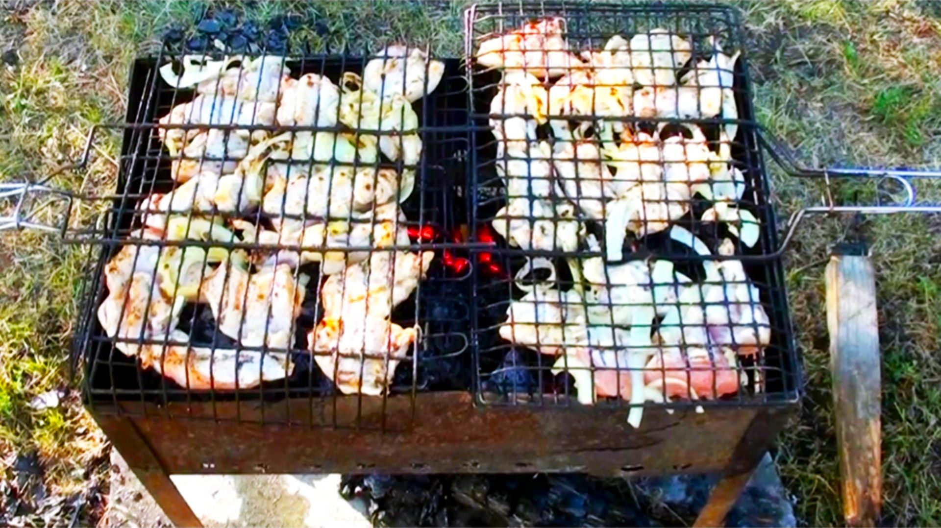 Шашлык из курицы на минералке - Сочный шашлык Лёгкий способ мариновки- рецепт