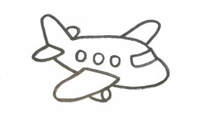Как нарисовать САМОЛЁТ Учимся рисовать детский самолёт